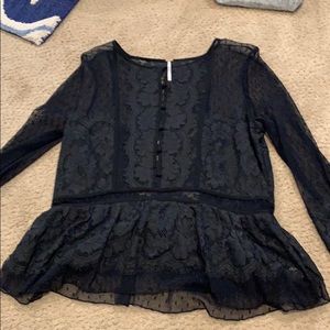 Free people, lace babydoll top